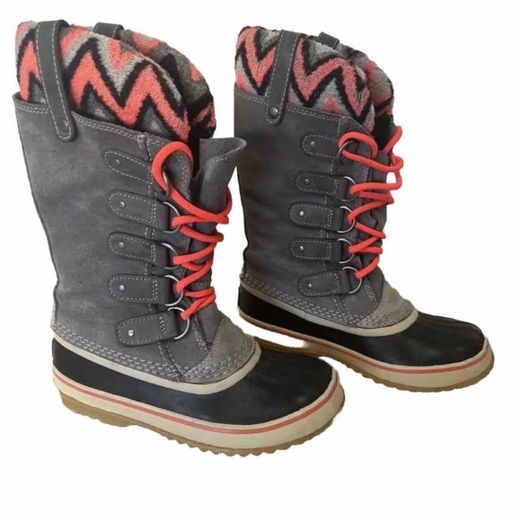 Sorel Shoes - Joan of Arctic Knit II Neon Waterproof Insulated Tall Boots Line…